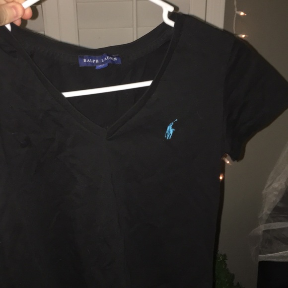 Ralph Lauren black v-neck T - Picture 1 of 2